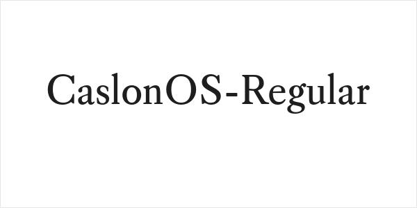 CaslonOS-Regular Logo