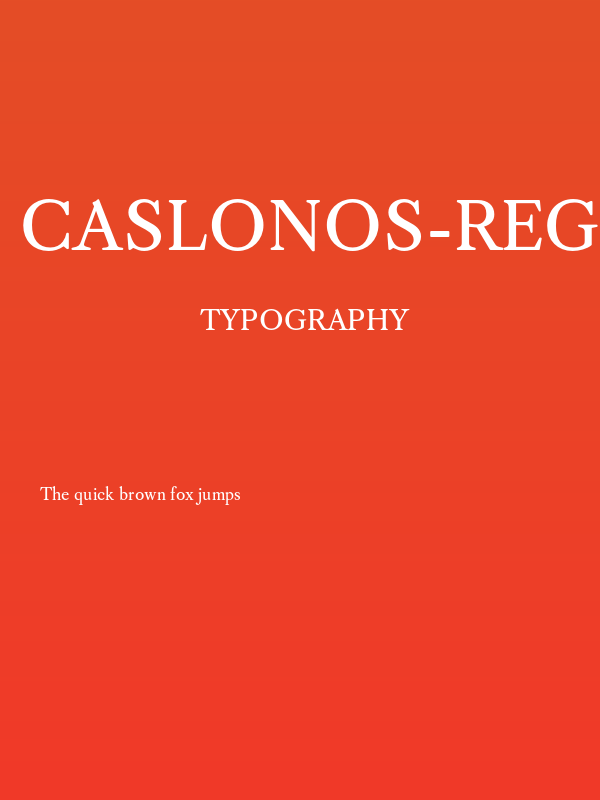 CaslonOS-Regular Poster