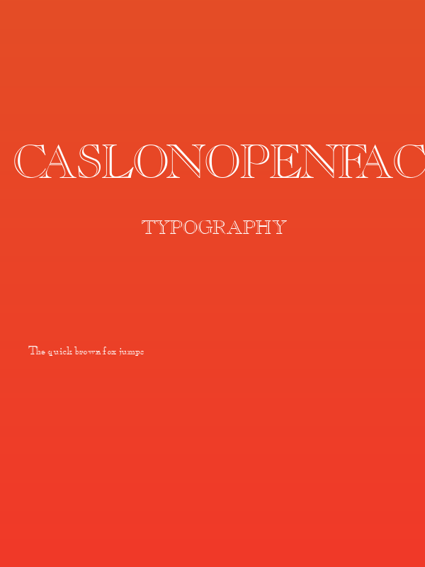 CaslonOpenFaceSSK Poster