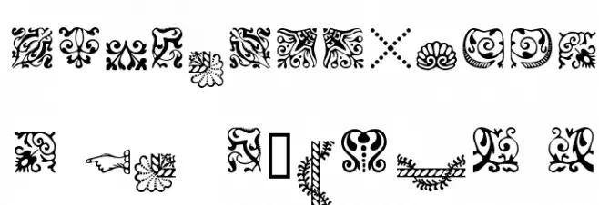 CaslonOrnamentsSSK Fonte MAIÚSCULAS