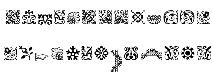 CaslonOrnamentsSSK Font LOWERCASE