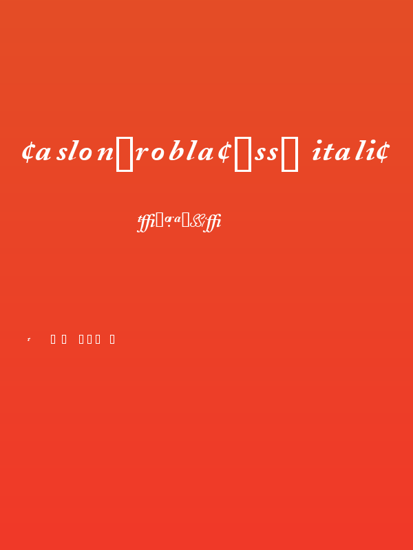 CaslonProBlackSSK Italic Poster