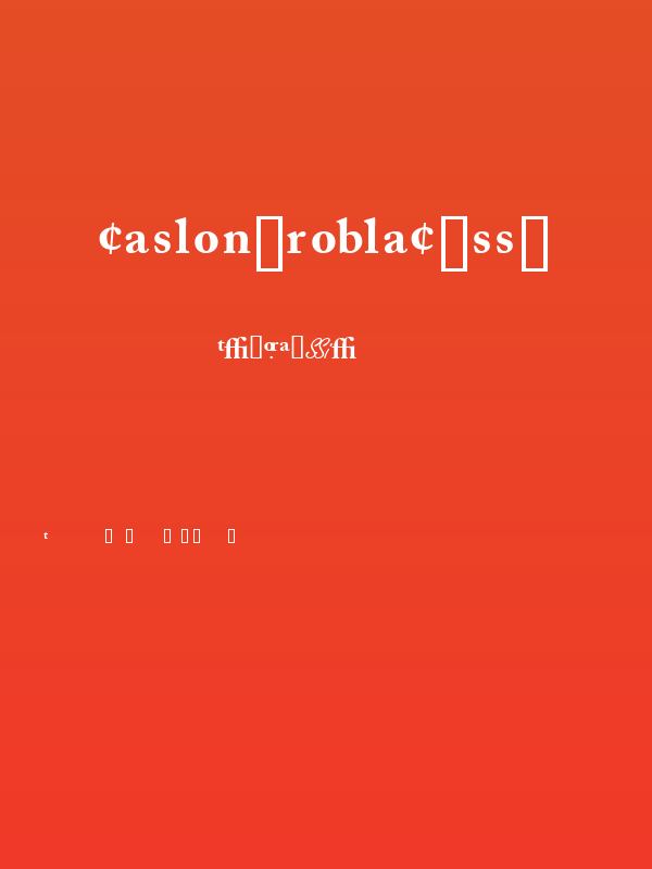 CaslonProBlackSSK Poster