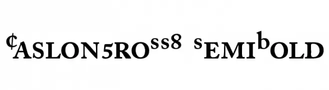 CaslonProSSK SemiBold  नि: शुल्क फ़ॉन्ट्स डाउनलोड