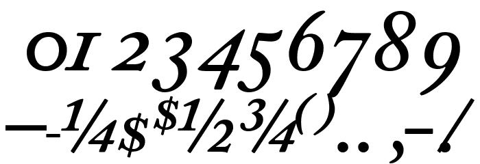 CaslonProSSK SemiBoldItalic Font OTHER CHARS