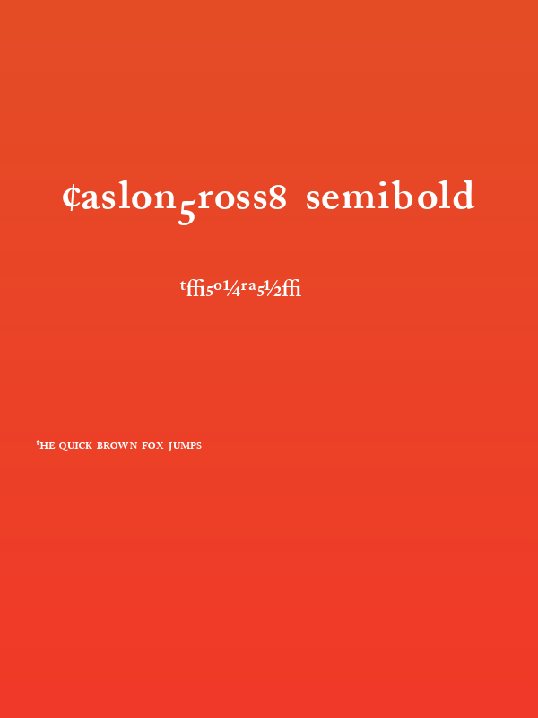 CaslonProSSK SemiBold Poster