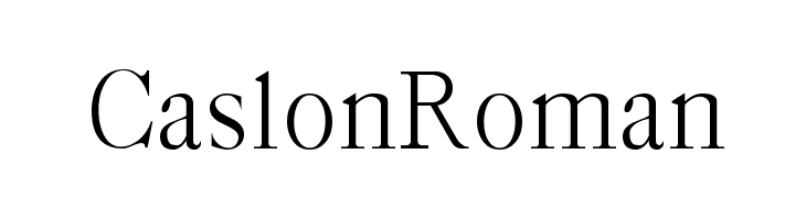 CaslonRoman  font caratteri gratis