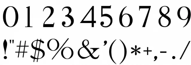 CaslonRoman Font OTHER CHARS