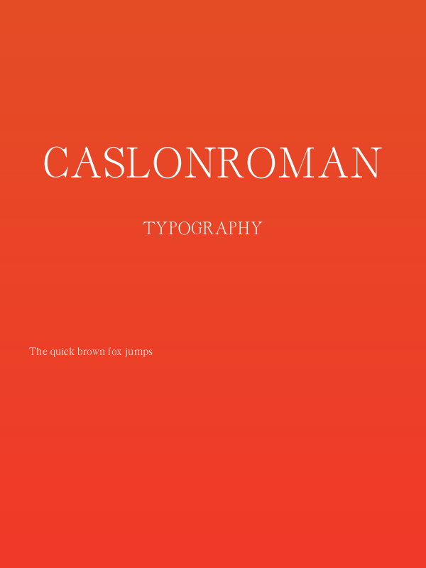 CaslonRoman Poster
