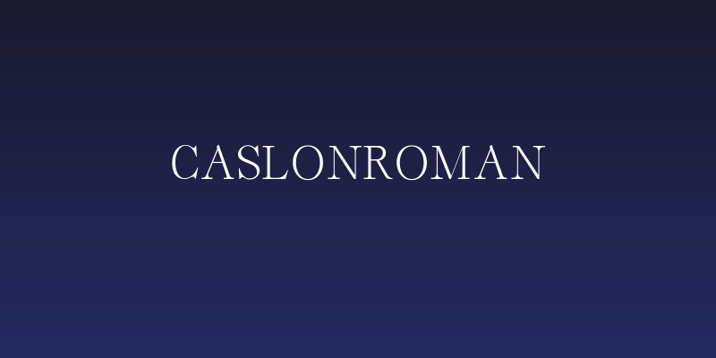 CaslonRoman Social Header