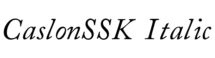 CaslonSSK Italic Font