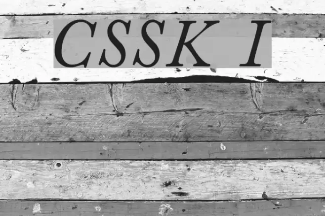 CaslonSSK Italic Font examples