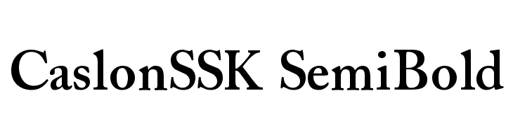 CaslonSSK SemiBold Font