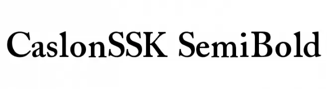 CaslonSSK SemiBold  नि: शुल्क फ़ॉन्ट्स डाउनलोड