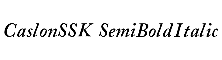 CaslonSSK SemiBoldItalic Font