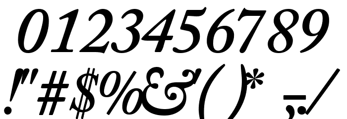 CaslonSSK SemiBoldItalic Font OTHER CHARS