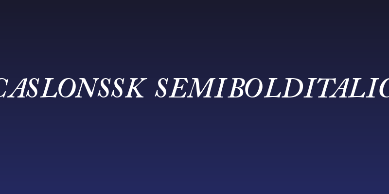 CaslonSSK SemiBoldItalic Social Header