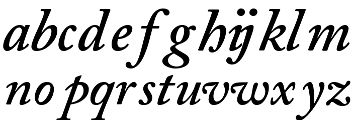 CaslonSSK SemiBoldItalic Font LOWERCASE