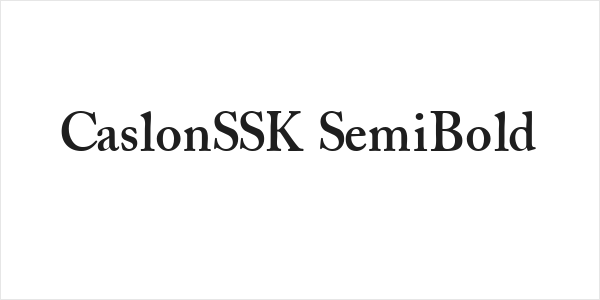 CaslonSSK SemiBold Logo