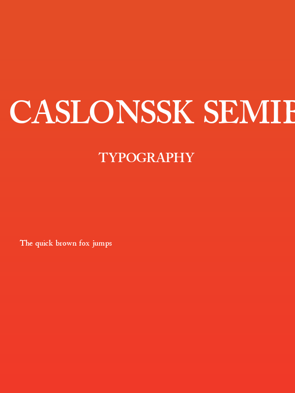 CaslonSSK SemiBold Poster