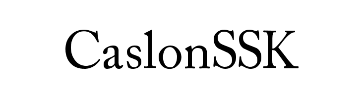 CaslonSSK Fonte