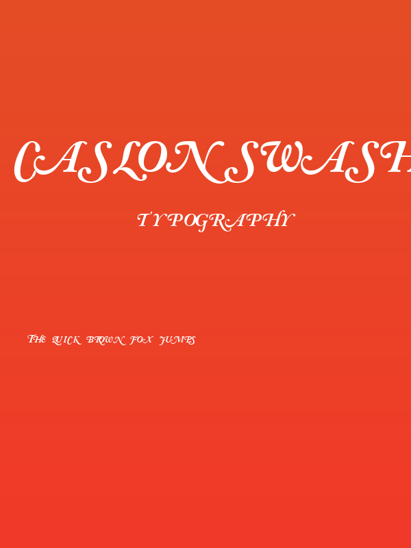 CaslonSwashBlackSCapsSSK Italic Poster