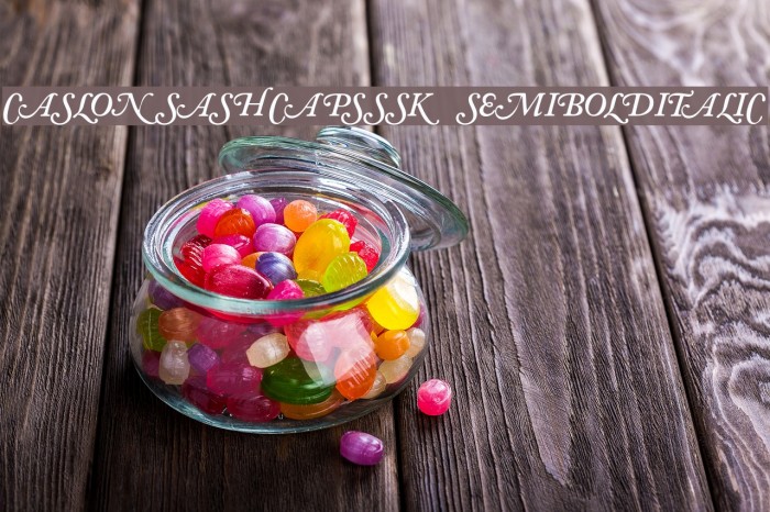 CaslonSwashCapsSSK SemiBoldItalic Font examples