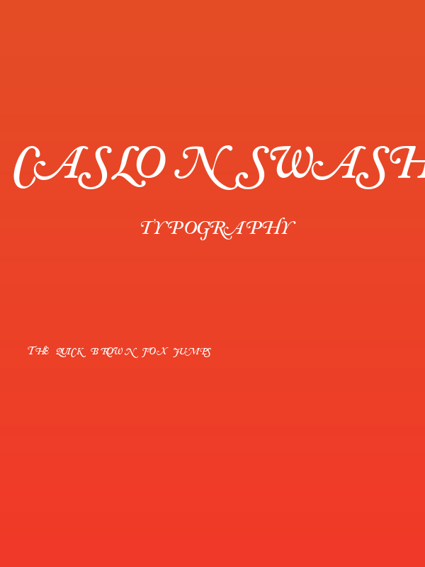 CaslonSwashSCapsSSK SemiBoldItalic Poster