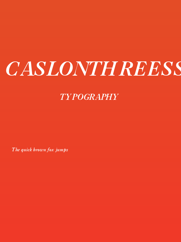 CaslonThreeSSK Italic Poster