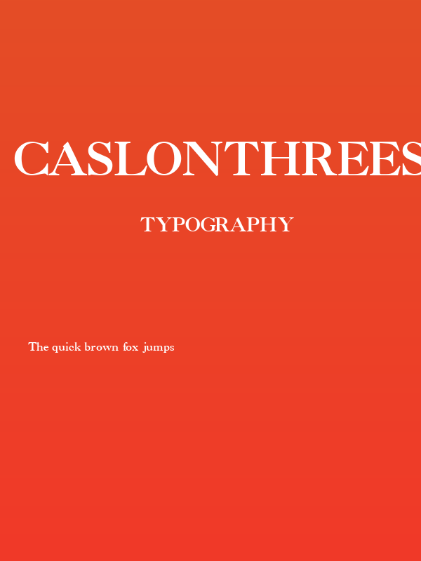 CaslonThreeSSK Poster