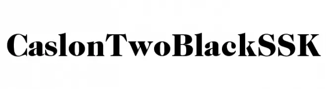CaslonTwoBlackSSK  Descarca Fonturi Gratis