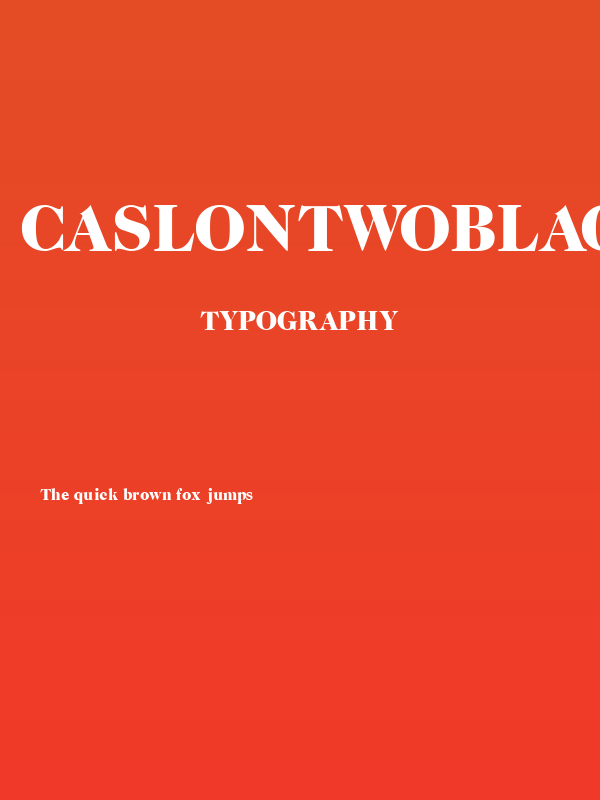 CaslonTwoBlackSSK Poster