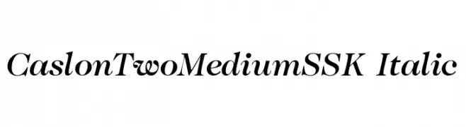 CaslonTwoMediumSSK Italic  免费字体下载