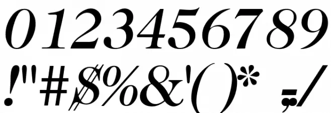 CaslonTwoMediumSSK Italic Font OTHER CHARS