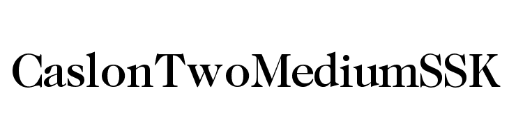 CaslonTwoMediumSSK  Free Fonts Download