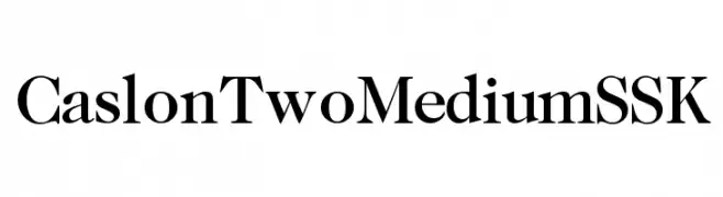 CaslonTwoMediumSSK  Descarca Fonturi Gratis