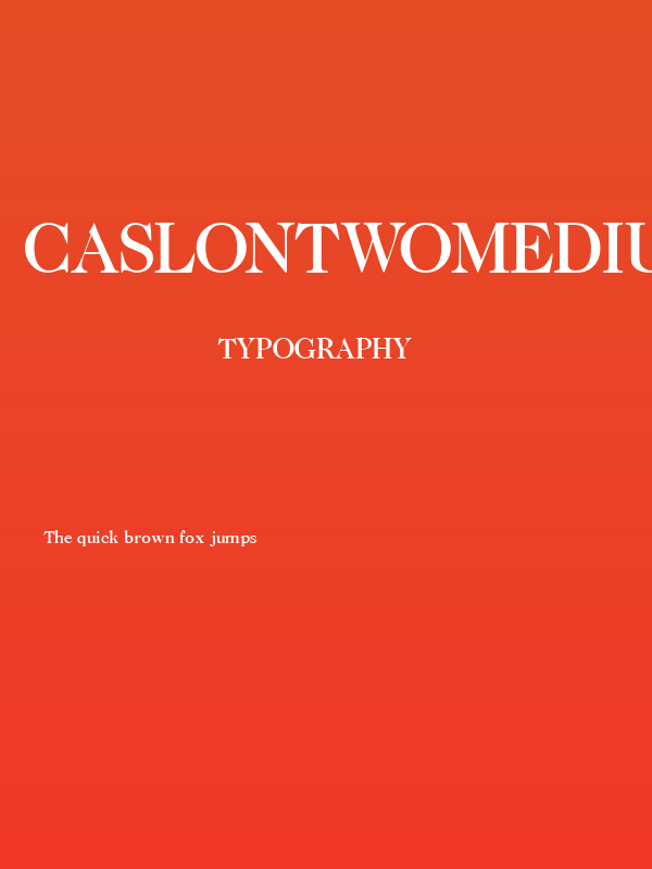 CaslonTwoMediumSSK Poster