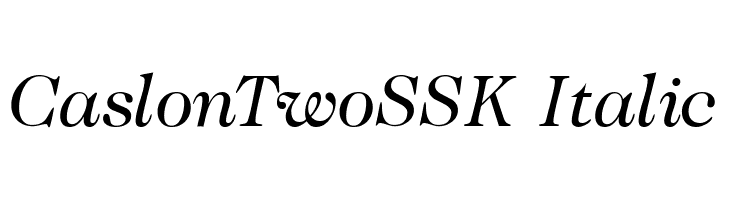 CaslonTwoSSK Italic Font