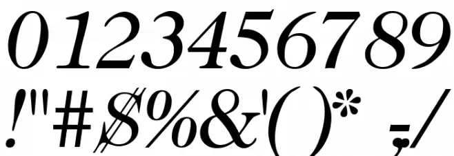 CaslonTwoSSK Italic Font OTHER CHARS