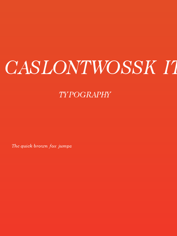 CaslonTwoSSK Italic Poster