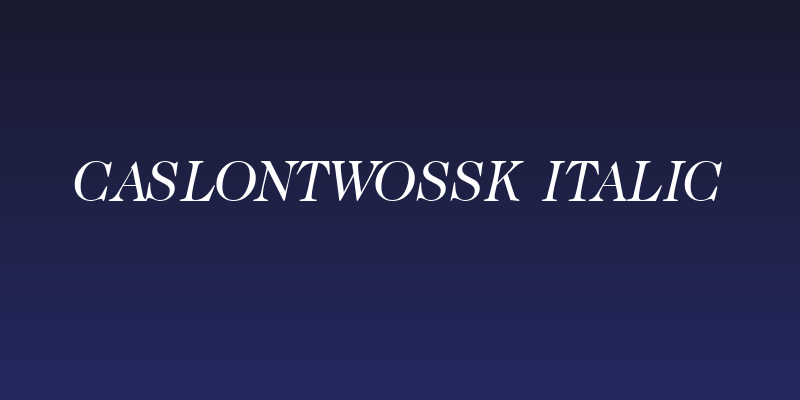 CaslonTwoSSK Italic Social Header