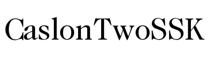 CaslonTwoSSK Шрифта