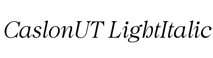 CaslonUT LightItalic Font
