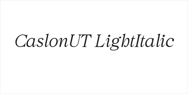 CaslonUT LightItalic Logo