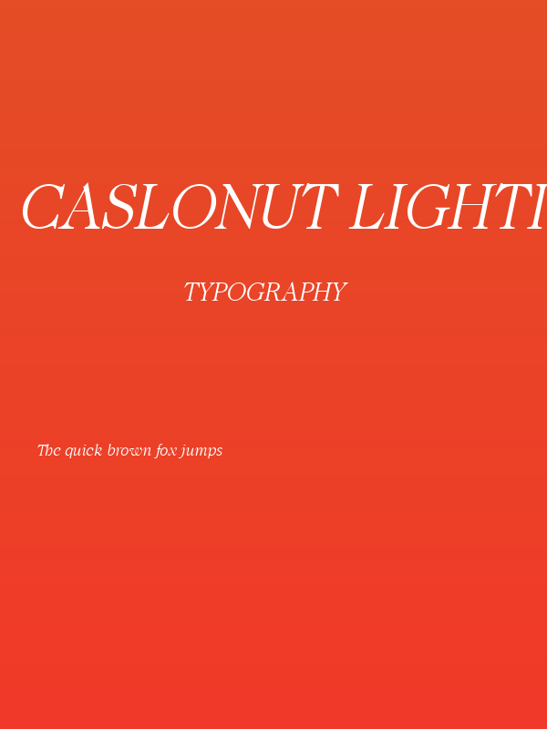 CaslonUT LightItalic Poster