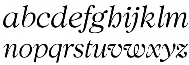 CaslonUT LightItalic Font LOWERCASE