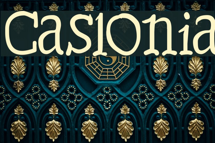 Caslonia Font examples