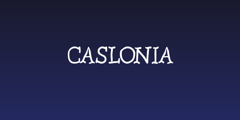Caslonia Social Header