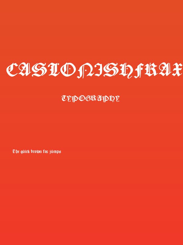 CaslonishFraxx Poster