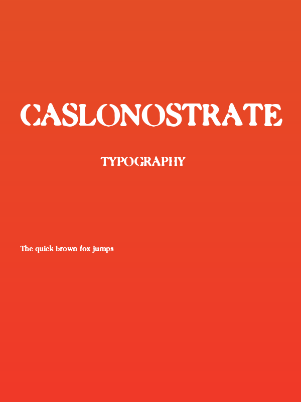Caslonostrate Poster